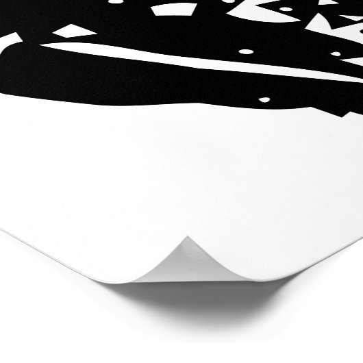 Beethoven Zwarte en witte vectorkunst Poster (Hoek)