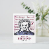 Beethovenbriefkaart Briefkaart (Staand voorkant)