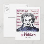 Beethovenbriefkaart Briefkaart (Voorkant / Achterkant)