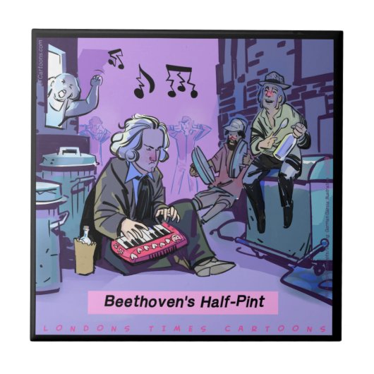 Beethoven's Half Pint Grappige Keramische Tegel Tegeltje (Voorkant)