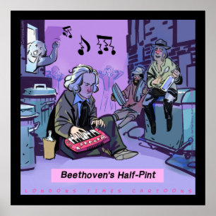 Beethoven's Half Pint Grappige Poster van Rick Lon