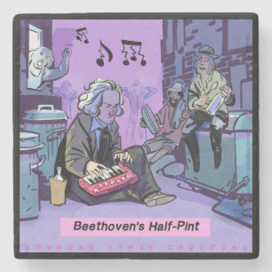 Beethoven's Half Pint Grappige Stenen Onderzetter