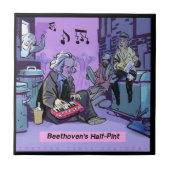 Beethovens halfpuntige grappige Tegel Tegeltje (Voorkant)