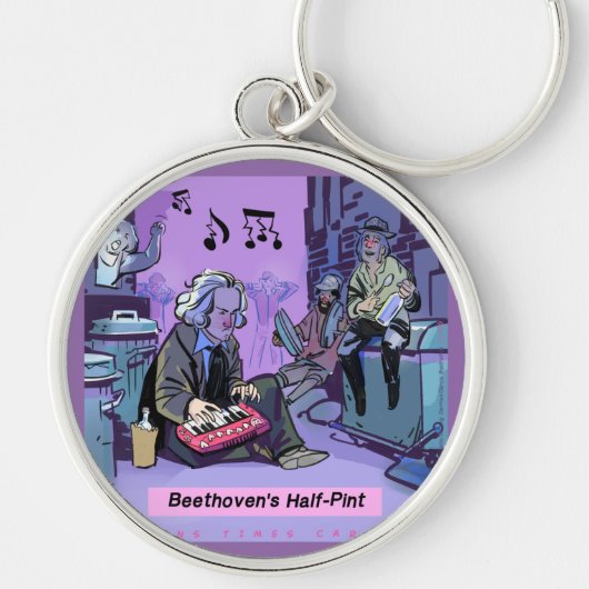 Beethovens Halve Pint Grappig Cadeau Sleutelhanger (Voorkant)