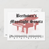 beethovens moonlight sonata giften briefkaart (Voorkant / Achterkant)