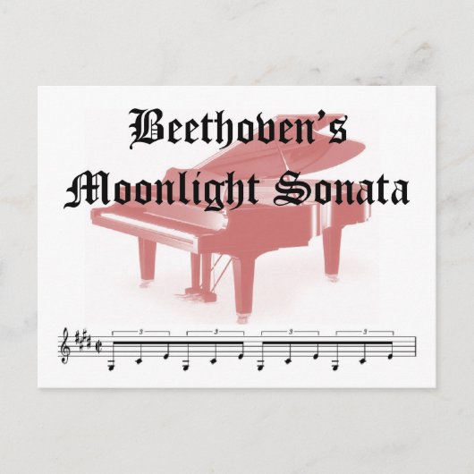 beethovens moonlight sonata giften briefkaart (Voorkant)
