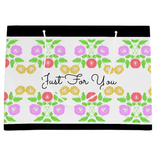 beetje bloemig groot cadeauzakje (Voorkant)