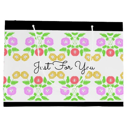 beetje bloemig groot cadeauzakje (Achterkant)