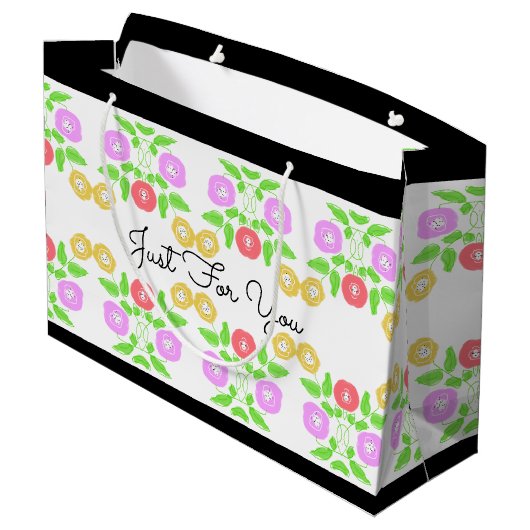 beetje bloemig groot cadeauzakje (Achterkant Gekanteld)