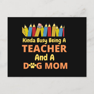 Beetje druk Een leraar en een hond moeder zijn Feestdagenkaart