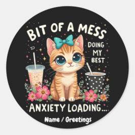 Beetje rommel, mijn beste angstbelasting doen ronde sticker