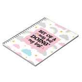 Beetje van een puinhoop Schattige Cloud & Rainbow Notitieboek (Linkerzijde)