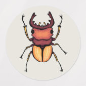 Beetle Art Cool snijdt Entomologie Labels (Design 2)