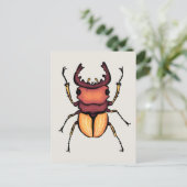 Beetle Art Entomology Insect Briefkaart (Staand voorkant)