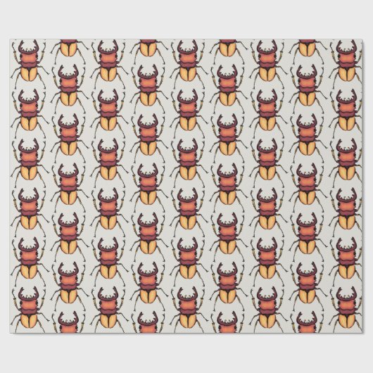 Beetle Art Entomology Insect Cadeaupapier (Vlak)