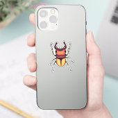 Beetle Art Entomology Insect Sticker (Telefoon)