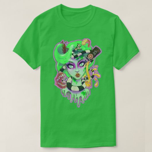 Beetle Babe sap Halloween geest ghoul spooky 176 T-shirt (Design voorkant)
