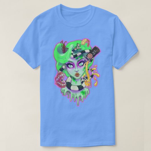 Beetle Babe sap Halloween geest ghoul spooky T-shirt (Design voorkant)