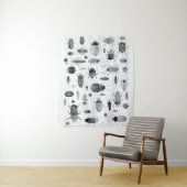 Beetle Black en White Wandkleed (In situ)