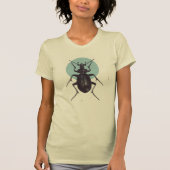 Beetle-bug en blauwe maanillustratie t-shirt (Voorkant)