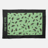 Beetle Bug Kitchen Towel - Optionele personalisati Theedoek (Horizontaal)