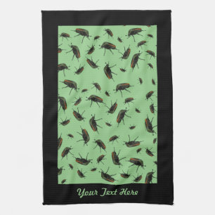 Beetle Bug Kitchen Towel - Optionele personalisati Theedoek