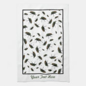 Beetle Bug Kitchen Towel - Optionele personalisati Theedoek (Verticaal)