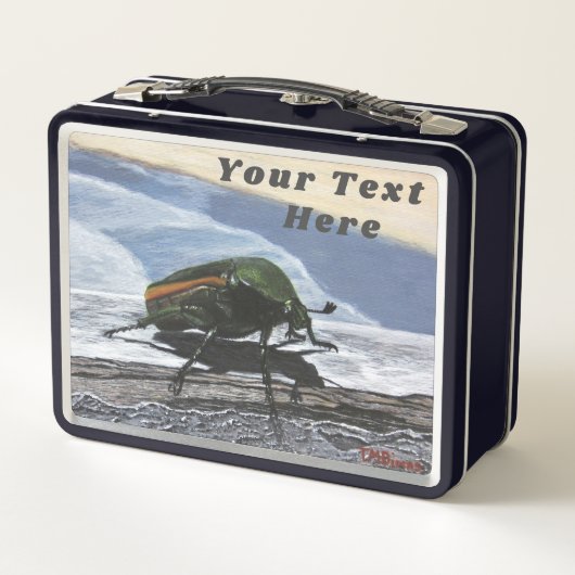 Beetle Bug Lunch Box - Optionele personalisatie (Achterkant)