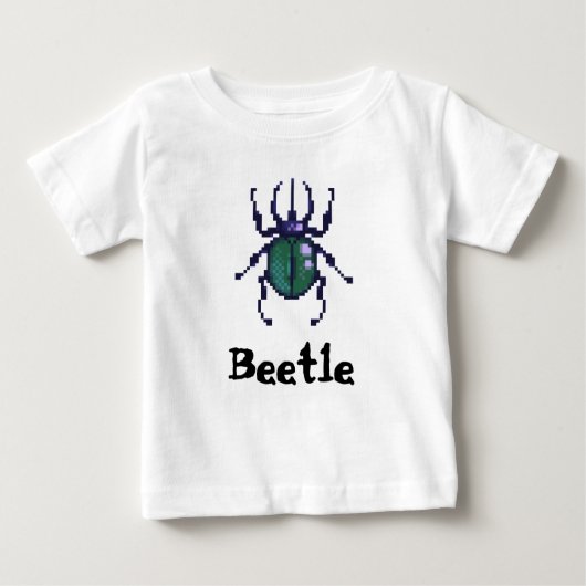 Beetle green pixel art (Voorkant)