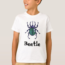 Beetle green pixel art t-shirt