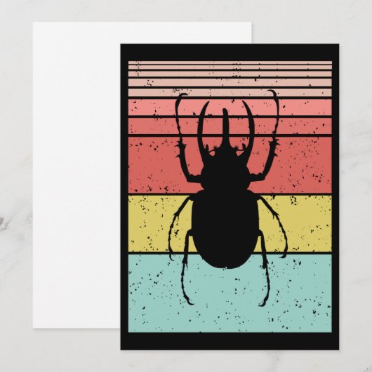 BEETLE  INSECT FEESTDAGENKAART (Voorkant / Achterkant)