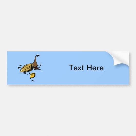 Beetle Insect Natuur Cartoon Bumpersticker (Voorkant)