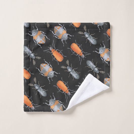 Beetle insectenpatroon bad handdoek (Wasdoekje)