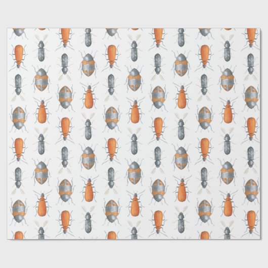 Beetle insectenpatroon cadeaupapier (Vlak)