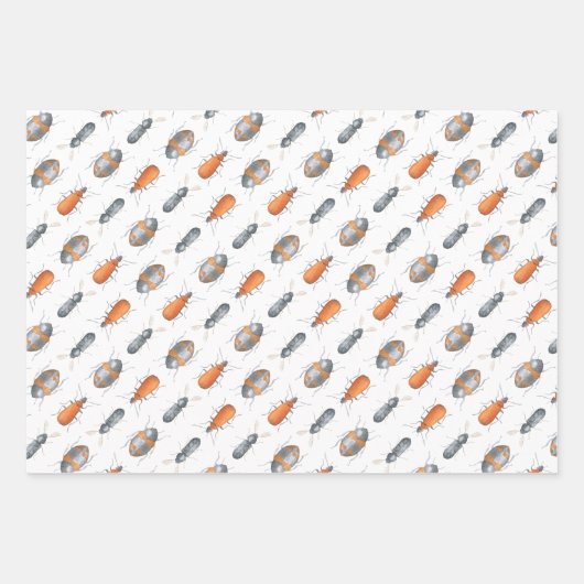 Beetle insectenpatroon inpakpapier vel (Voorkant)