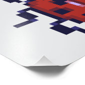 Beetle, kevers pixelart foto afdruk (Hoek)