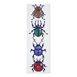 Beetle, kevers pixelart foto afdruk