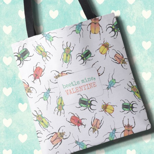 Beetle Mine Cute Valentijnsdag Tote Bag
