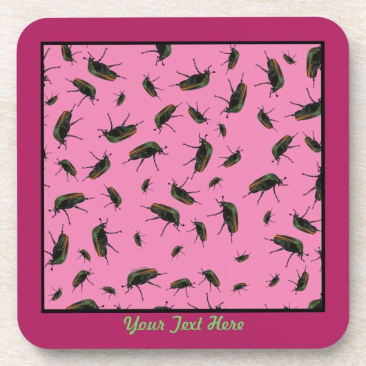 Beetle Onderzetters van kunststof - Aangepaste opt (Voorkant)