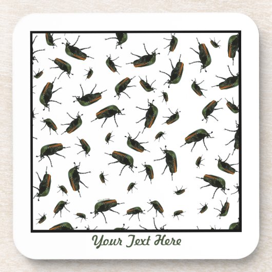 Beetle Onderzetters van kunststof - Aangepaste opt (Voorkant)