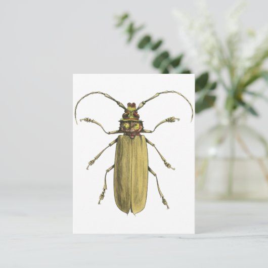 Beetle, Prionus Corticinus Briefkaart (Staand voorkant)