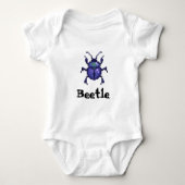 Beetle purple pixel art romper (Voorkant)