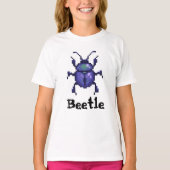Beetle purple pixel art t-shirt (Voorkant)