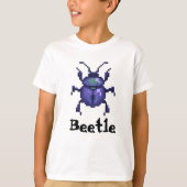 Beetle purple pixel art t-shirt (Voorkant)