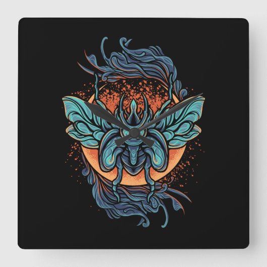 Beetle Vierkante Klok (Voorkant)