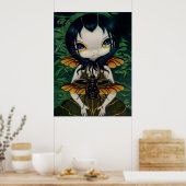 Beetle Wings gothic fee Art Print (Keuken)