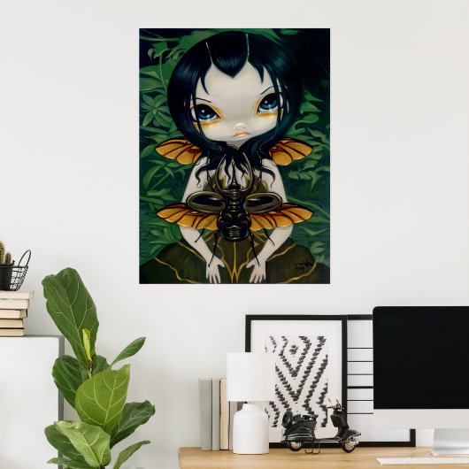 Beetle Wings gothic fee Art Print (Thuiskantoor)