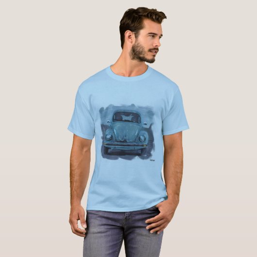 BeetleArtTee in blauw T-shirt (Voorkant volledig)