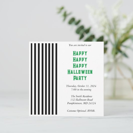 Beetlejuice Feest Kaart (Staand voorkant)