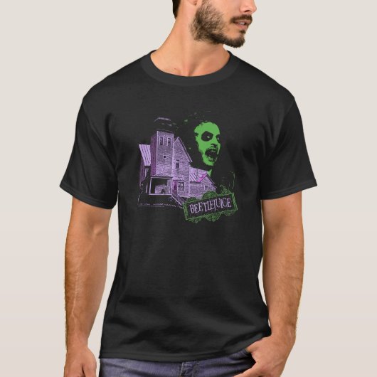 Beetlejuice Haunted House Graphic with Beetlejuice T-shirt (Voorkant)